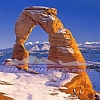 AR-006 Winter Sunset at Delicate Arch